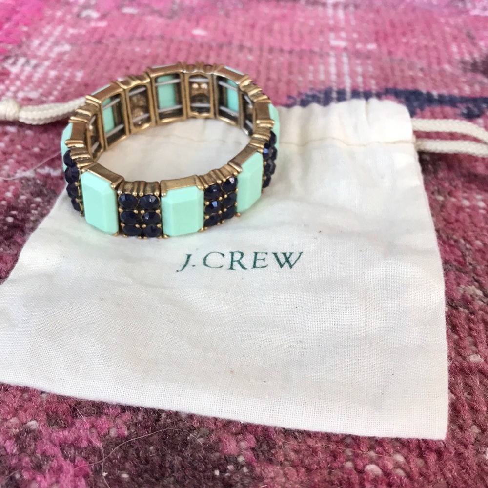 J.Crew Mint and Navy Bracelet
